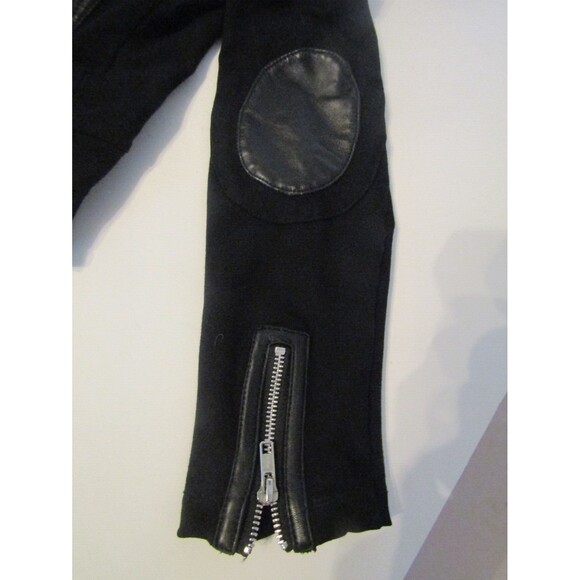 Rock ‘N Karma Moto Jacket NWOT Black Faux Leather Biker Elbow Patches Size M - Picture 6 of 8